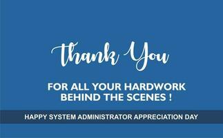 System Administrator Appreciation Day, sysadmin day vector