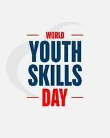 World Youth Skills day, background template Holiday concept vector