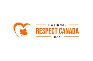 Respect Canada Day, background template Holiday concept vector