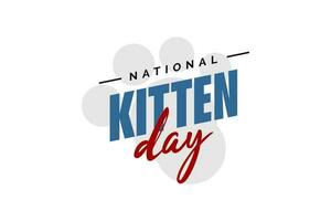 National Kitten Day vector