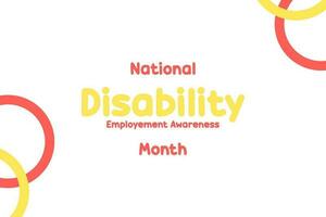 national disability employment awareness month... vector