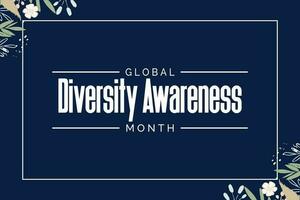 global diversity awareness month vector