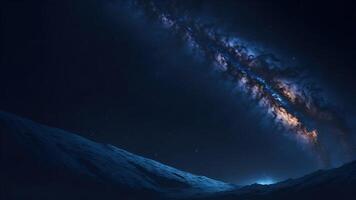 Nebula Galaxy Background. Cosmos Clouds And Beautiful Universe Night Stars. photo