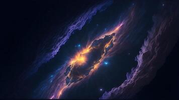 Nebula Galaxy Background. Cosmos Clouds And Beautiful Universe Night Stars. photo