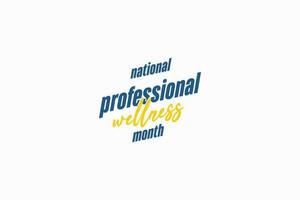 national professional wellness month vector