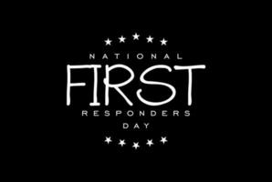 National First Responders Day... vector