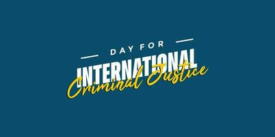 day for international criminal justice vector