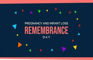 pregnancy and infant loss remembrance day vector