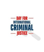 day for international criminal justice vector