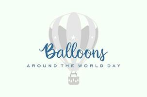 balloons around the world day vector