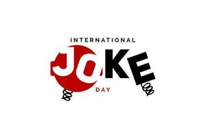 joke day, holiday concept background template vector