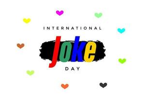 joke day, holiday concept background template vector