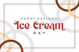national ice cream day background template Holiday concept vector