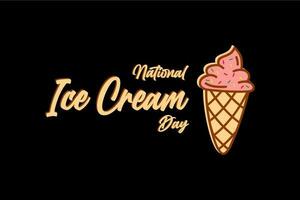 national ice cream day background template Holiday concept vector