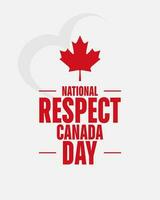 Respect Canada Day, background template Holiday concept vector