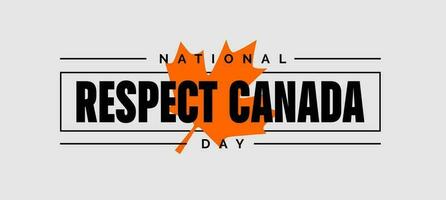 Respect Canada Day, background template Holiday concept vector