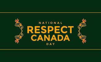 Respect Canada Day, background template Holiday concept vector