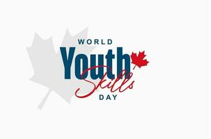 World Youth Skills day, background template Holiday concept vector