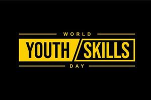 mundo juventud habilidades día, antecedentes modelo fiesta concepto vector