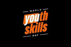 mundo juventud habilidades día, antecedentes modelo fiesta concepto vector