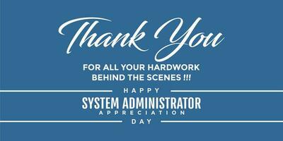 System Administrator Appreciation Day, sysadmin day vector