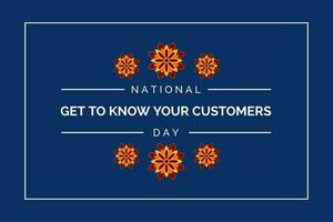 Get to Know Your Customer Day vector