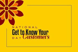 Get to Know Your Customer Day vector