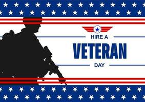 hire a veteran day, background template Holiday concept vector