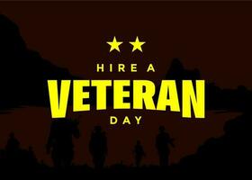 hire a veteran day, background template Holiday concept vector