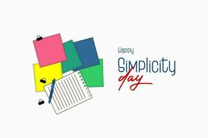 National Simplicity Day background template Holiday concept vector