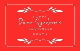 Down Syndrome Awareness Month vector