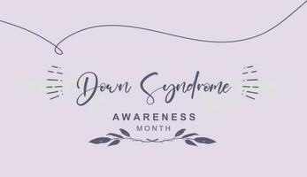 Down Syndrome Awareness Month vector