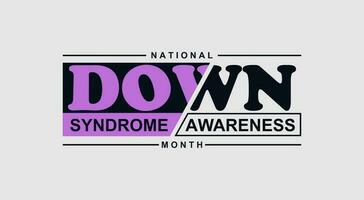 Down Syndrome Awareness Month vector