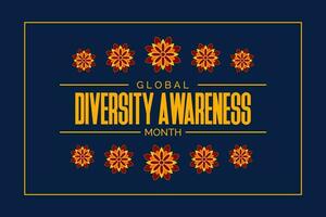 global diversity awareness month vector