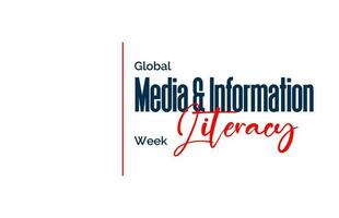 global media and information literacy week vector