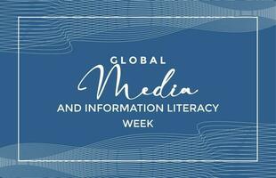 global media and information literacy week vector