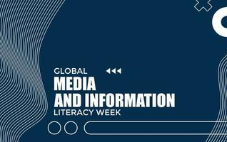 global media and information literacy week vector