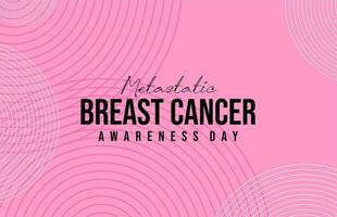 metastatic breast cancer awareness day vector