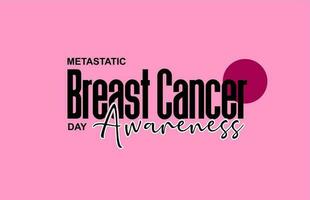 metastatic breast cancer awareness day vector