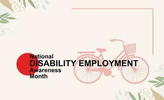 national disability employment awareness month... vector