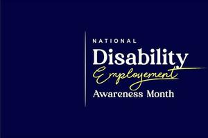 national disability employment awareness month... vector