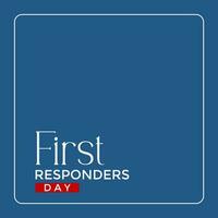 National First Responders Day vector