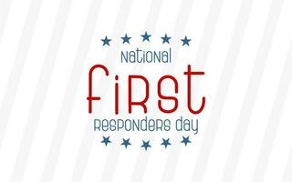 National First Responders Day vector