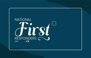 National First Responders Day vector