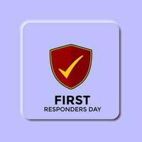 National First Responders Day vector