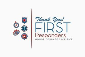 National First Responders Day vector