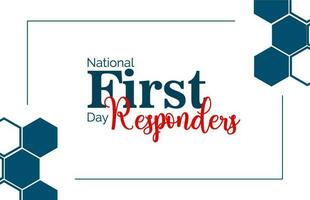 National First Responders Day vector