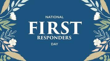 National First Responders Day vector