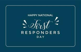 National First Responders Day vector