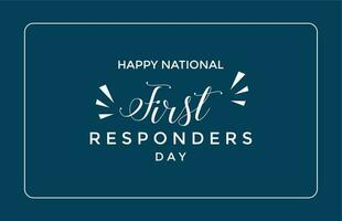 National First Responders Day vector